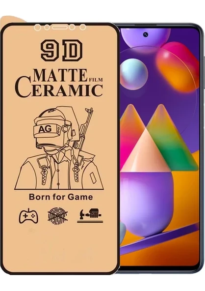 Samsung Galaxy M31S Mat Seramik Ekran Koruyucu Siyah ürün görseli 1