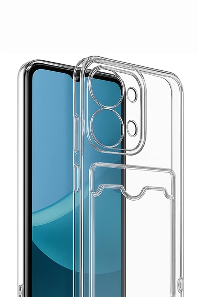 Xiaomi Redmi 15C 4G Kılıf Şeffaf Kartlıklı Silikon Azn-Kartlıklı - Resim 2