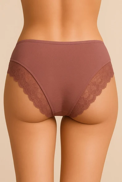 Ön Pamuk Arka Dantelli Bato 3'lü Set - Resim 7