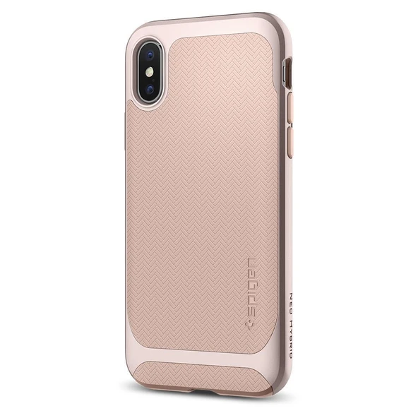 Spigen iPhone X ile Uyumlu Kılıf Neo Hybrid Pale Dogwood - 2