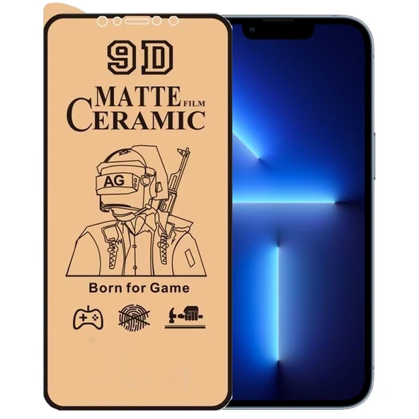 Apple iPhone 13 Pro Max Mat Seramik Ekran Koruyucu Siyah ürün görseli 1