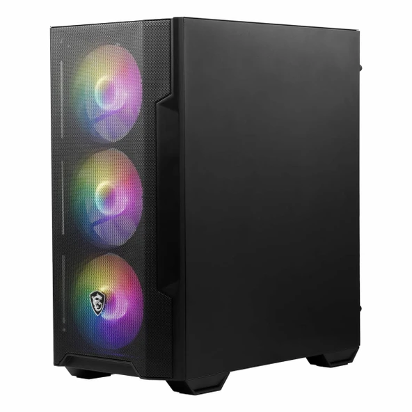 MSI MAG Forge M100A 500W USB 3.2 RGB mATX Mid Tower Siyah Kasa - Resim 3