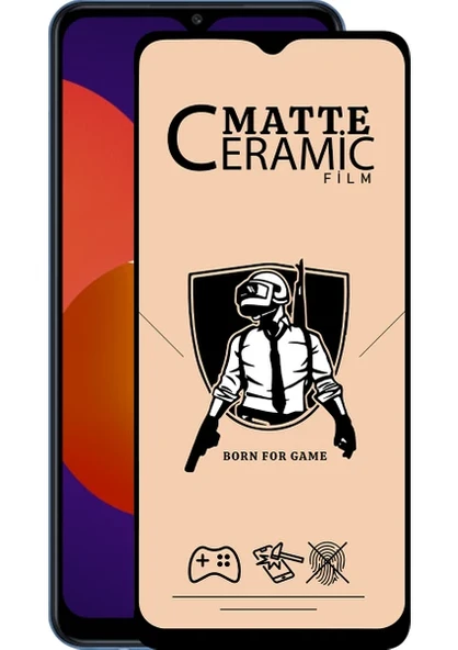 Samsung Galaxy M12 Mat Seramik Ekran Koruyucu Siyah ürün görseli 1