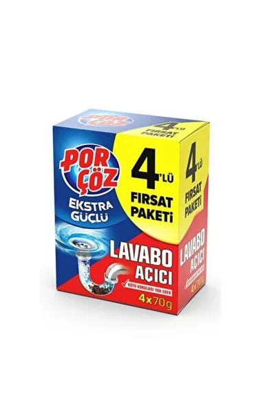 Porçöz Lavabo Açıcı 4X50GR (4'lü Fırsat Paketi) ürün görseli