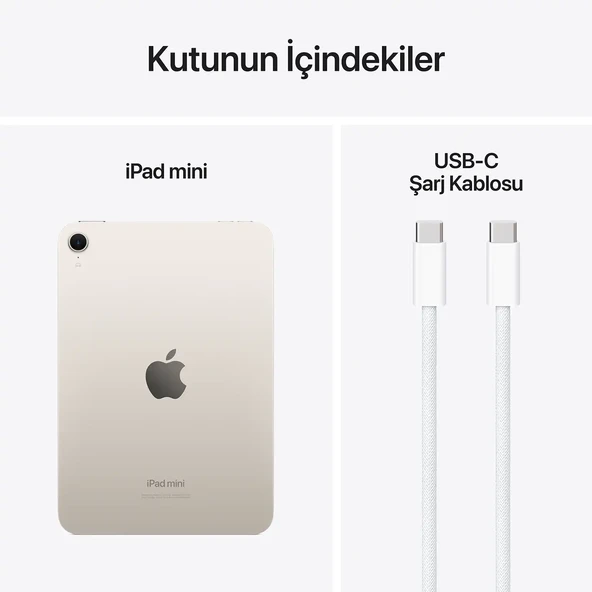iPad Mini 7. Nesil Wi-Fi 128 GB 8.3" MXN83TU/A Yıldız Işığı Tablet - 7