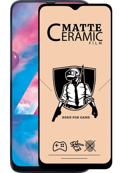 Samsung Galaxy M30S Mat Seramik Ekran Koruyucu Siyah ürün görseli 1