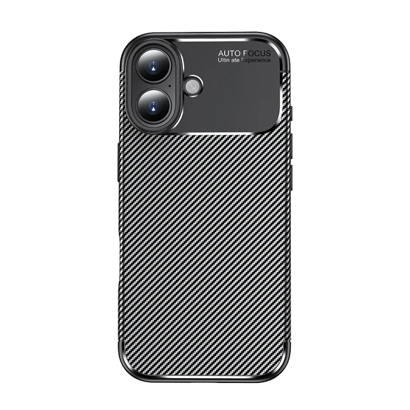 Apple iPhone 17 Kılıf Carbon Görünümlü Silikon Zr-Ngro - Resim 2