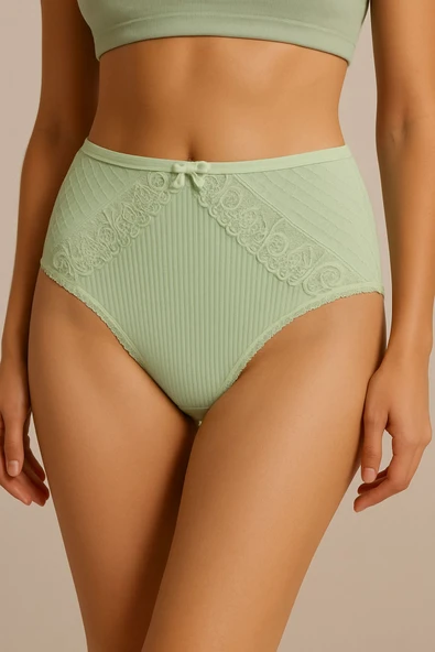 Önü Dantelli Ribana Bikini 6'lı Set - Resim 5