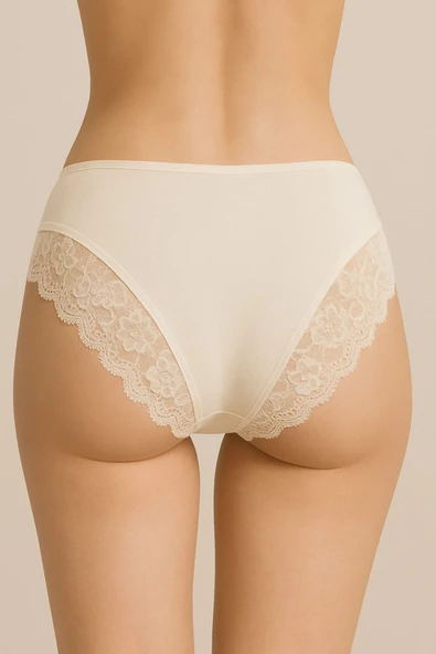 Ön Pamuk Arka Dantelli Bato 6'lı Set - Resim 3