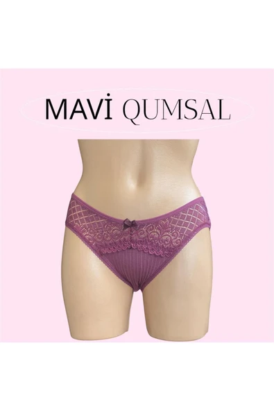 Önü Dantelli Ribana Bikini 3'lü Set - Resim 2