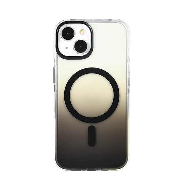 Apple iPhone 13 / 14 Kılıf M-safe Şarj Özellikli Transparan Renk Geçişli Zr-Toros - Resim 2