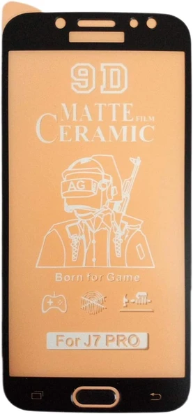 Samsung Galaxy J7 Pro Mat Seramik Ekran Koruyucu Siyah ürün görseli 1