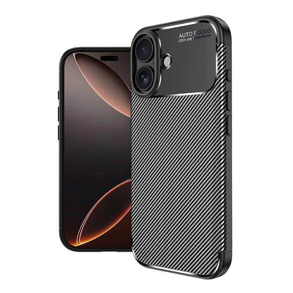 Apple iPhone 17 Kılıf Carbon Görünümlü Silikon Zr-Ngro ürün görseli 1