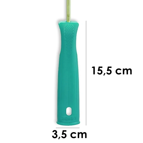 Dekor-1065 Kadife 5cm Orta Çap 7 mm Tüylü Saplı Vernik Rulosu 20 cm - Resim 5