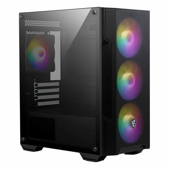 MSI MAG Forge M100A 500W USB 3.2 RGB mATX Mid Tower Siyah Kasa - Resim 4