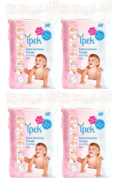 İpek Bebek Temizleme Pamuğu 60x4 (240 Adet) ürün görseli