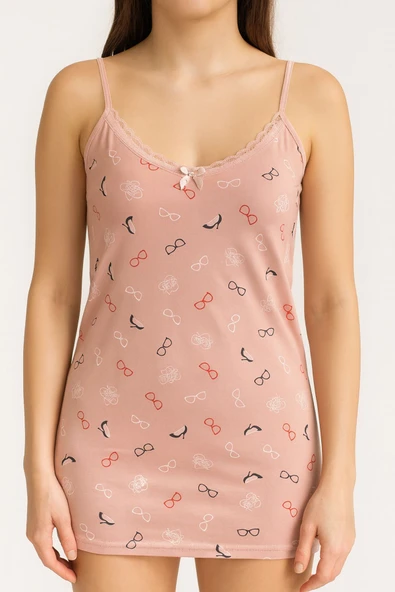 Önü Dantel İp Askılı Atlet 5'li Set - Resim 4