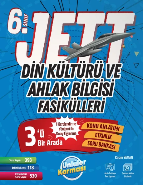 ÜNLÜLER KARMASI 6 Sınıf Jett Din Kültürü ve Ahlak Bilgisi Fasikülleri 2025-2026 Maarif Modeli ürün görseli