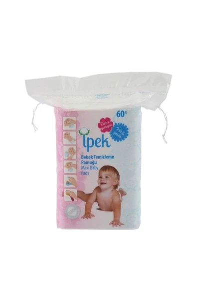 İpek 4'lü Bebek Temizleme Pamuğu 60'lı ürün görseli