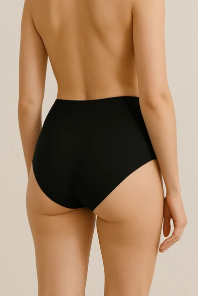 Kadın Yüksek Bel Dikişsiz Lazer Kesim Külot (beli Lastikli ) 3'lü Set - Resim 3