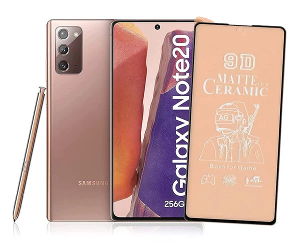 Samsung Galaxy Note 20 Mat Seramik Ekran Koruyucu Siyah ürün görseli 1