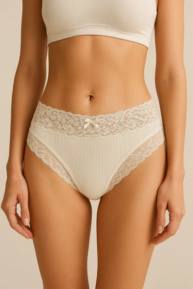 Beli Dantelli Bikini 5'li Set - Resim 7