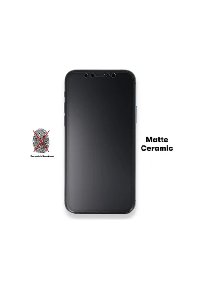 Apple iPhone 12 Mat Seramik Ekran Koruyucu Siyah ürün görseli 1