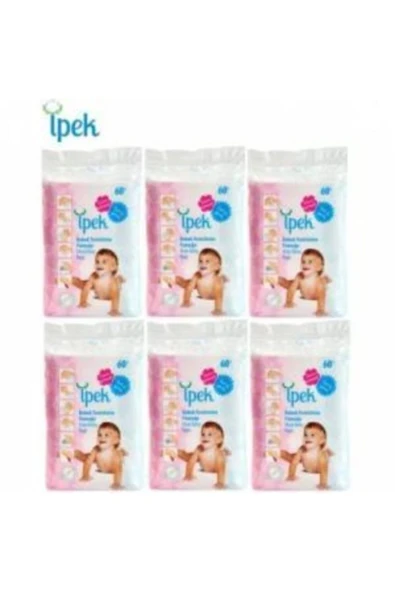 İpek Bebek Temizleme Pamuğu 6'lı 360 Adet ürün görseli