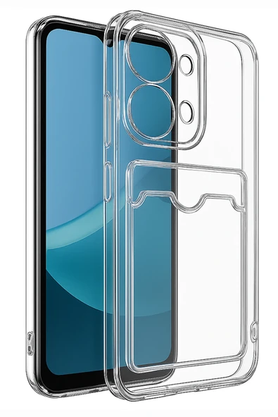 Xiaomi Redmi 15C 4G Kılıf Şeffaf Kartlıklı Silikon Azn-Kartlıklı ürün görseli 1