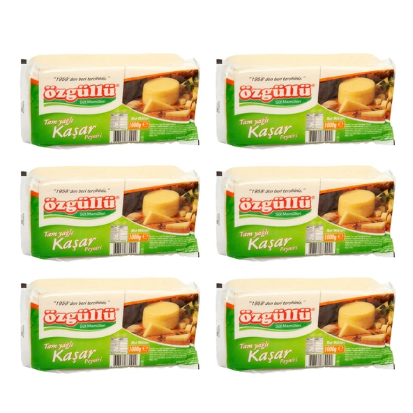 Özgüllü Kaşar Peyniri 1 kg x 6 Adet