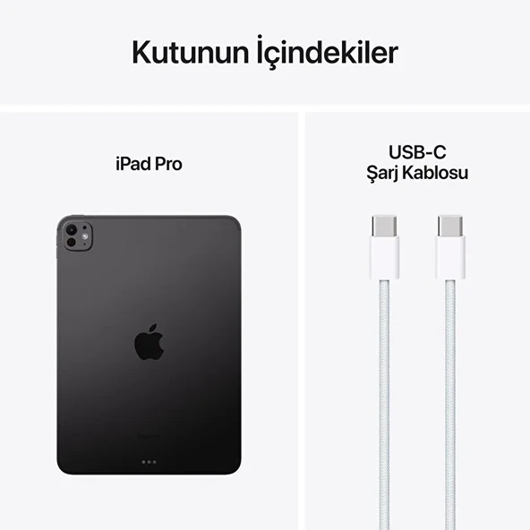 iPad Pro 7. Nesil Wi-Fi + Cellular Nano Texture Cam 1 TB 11" MWRP3TU/A Uzay Siyahı Tablet - 3