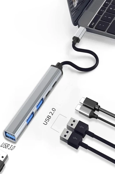 Torima USB To TYPE-C 5 IN 1 Hub YD-49 Dönüştürücü - Resim 3