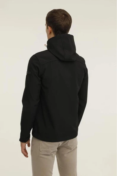 New Trend Siyah Erkek Softshell Mont 101398671 - Resim 2