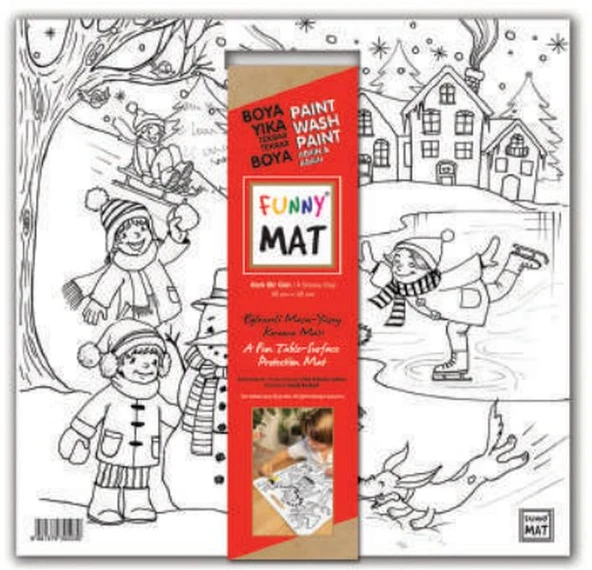 Funny Mat - Karlı Bir Gün 40x40cm ürün görseli