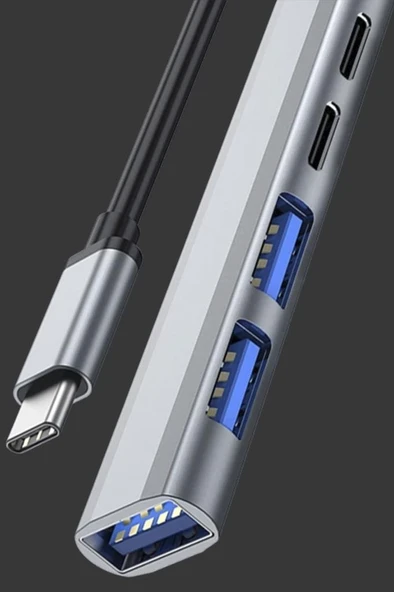 Torima USB To TYPE-C 5 IN 1 Hub YD-49 Dönüştürücü - Resim 4