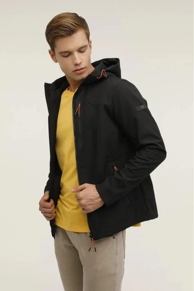 New Trend Siyah Erkek Softshell Mont 101398671 ürün görseli