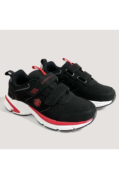 Çocuk Telar 4pr Spor Ayakkabı - Siyah-kırmızı - 31 - Resim 3