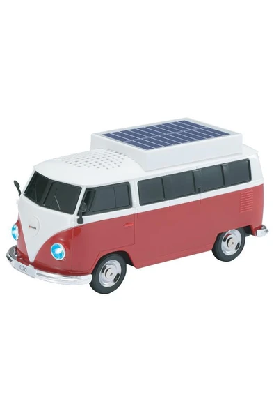 Torima D70 Kırmızı Vosvos Tasarımlı Solar Şarjlı Bluetooth Hoparlör 5W Güçlü Ses - Resim 4