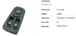 CAM ANAHTARI SOL - AYNA AYARLI YPSILON 03-11 - MCAR-AN1204B ürün görseli 1