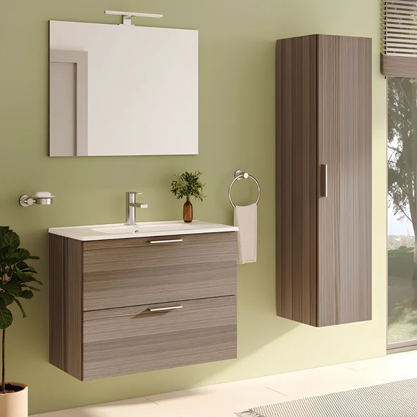 VitrA Mia 75101 Banyo Dolabı Seti Çekmeceli 80 cm Cordoba - 2
