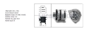 ALTERNATÖR-A127 BMC FATİH (KASNAKLI) 12V-55A - LUCAS-61920158 ürün görseli 1