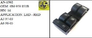 CAM ANAHTARI>AUDİ A3 97-03  A6 97-05  - DÖRTLÜ   >>4B0959851B - MCAR-AN1502 ürün görseli