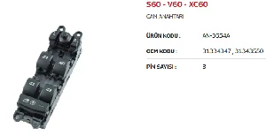 CAM ANAHTARI SOL DÖRTLÜS60 - V60 - XC60 - MCAR-AN3654A ürün görseli