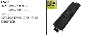 **AS***-CAM ANAHTARI>MERCEDES SPRINTER 06-->  SAĞ TEKLİ  >>A9065450913/A9065451913 - MCAR-AN531 ürün görseli