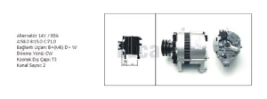 ALTERNATÖR-12V/65A TÜRK TRAKTÖR (2 KAYIŞLI KASNAK) - LUCAS-61920457