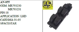 CAM ANAHTARI>MITSUBISHI CARISMA - SPACESTAR SOL DÖRTLÜ 01-05   >>MR793230/MR793231 - MCAR-AN855 ürün görseli