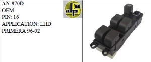 CAM ANAHTARI>NİSSAN PRIMERA P11 - 96-02  SOL DÖRTLÜ   >> - MCAR-AN970D ürün görseli