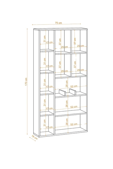 Decormet Demios Kitaplık Dec0067 - Resim 9