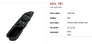 CAM ANAHTARI>EGEA CAM ANAH. SOL DÖRTLÜ ÇERÇEVELİ - MCAR-AN244F ürün görseli