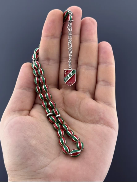 MURİ TESBİH 38 GR GÜMÜŞ KARŞIYAKALI TESBİH BEYZİ KESİM 6,50X8,50 - 3